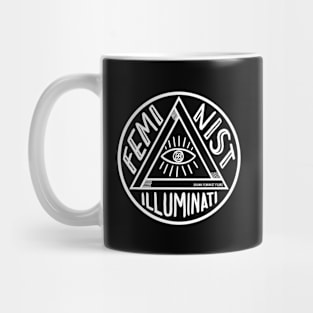 Feminist Illuminati (white ink) Mug